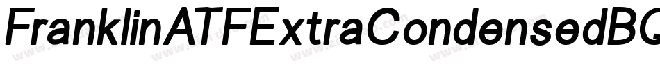 FranklinATFExtraCondensedBQ-Italic字体转换