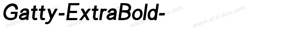 Gatty-ExtraBold字体转换