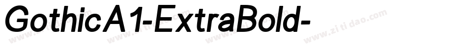 GothicA1-ExtraBold字体转换