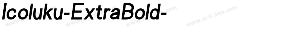Icoluku-ExtraBold字体转换