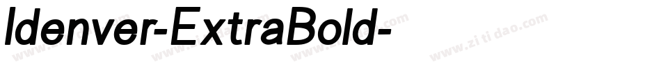Idenver-ExtraBold字体转换