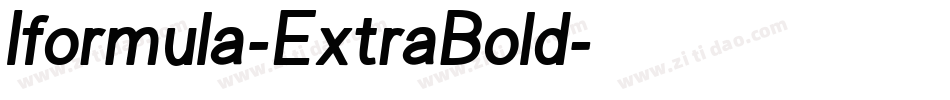 Iformula-ExtraBold字体转换
