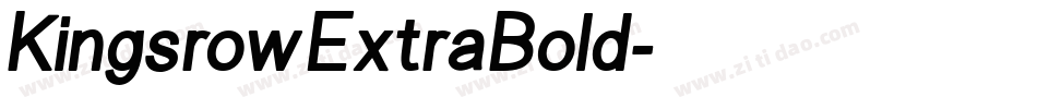 KingsrowExtraBold字体转换