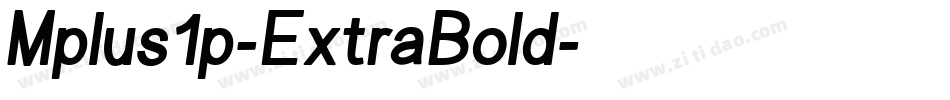 Mplus1p-ExtraBold字体转换