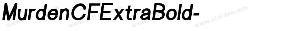 MurdenCFExtraBold字体转换