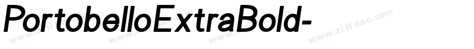 PortobelloExtraBold字体转换