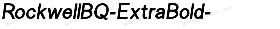 RockwellBQ-ExtraBold字体转换