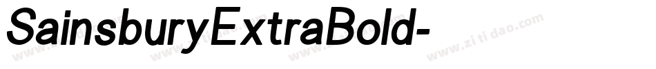 SainsburyExtraBold字体转换