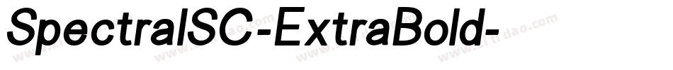 SpectralSC-ExtraBold字体转换