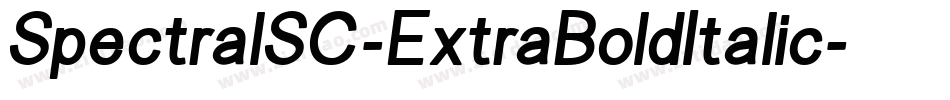 SpectralSC-ExtraBoldItalic字体转换