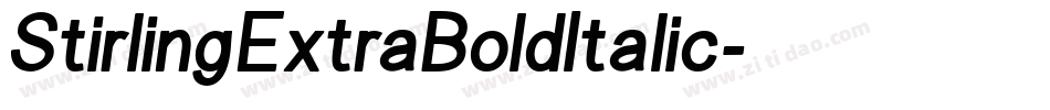 StirlingExtraBoldItalic字体转换