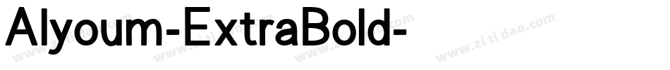 Alyoum-ExtraBold字体转换