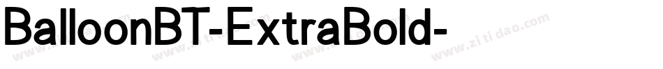 BalloonBT-ExtraBold字体转换