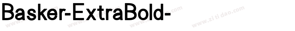 Basker-ExtraBold字体转换
