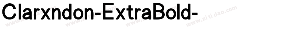 Clarxndon-ExtraBold字体转换