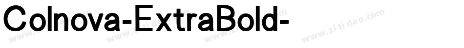 Colnova-ExtraBold字体转换