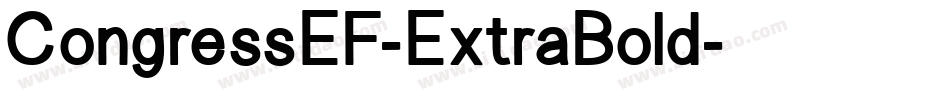 CongressEF-ExtraBold字体转换
