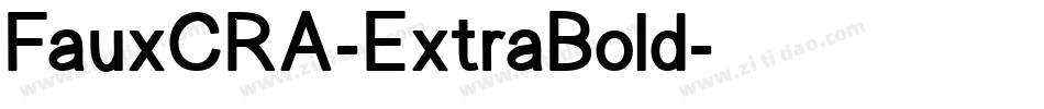 FauxCRA-ExtraBold字体转换