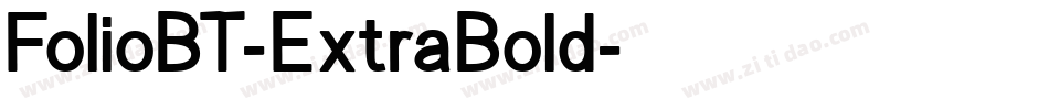 FolioBT-ExtraBold字体转换