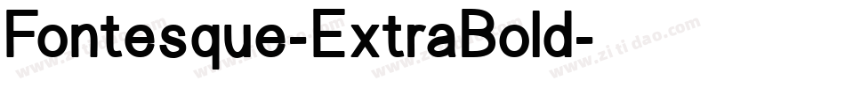 Fontesque-ExtraBold字体转换