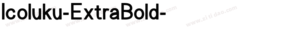 Icoluku-ExtraBold字体转换