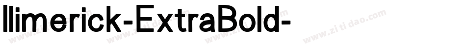 Ilimerick-ExtraBold字体转换