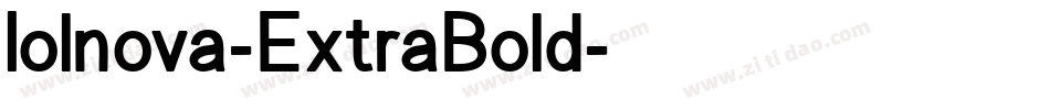 Iolnova-ExtraBold字体转换