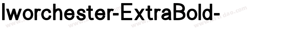 Iworchester-ExtraBold字体转换