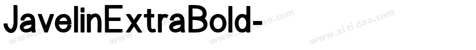 JavelinExtraBold字体转换 JavelinExtraBold字体转换