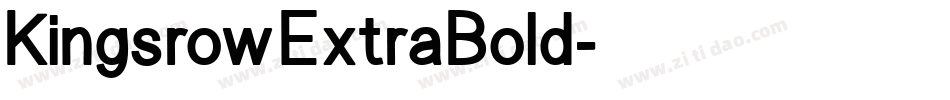 KingsrowExtraBold字体转换