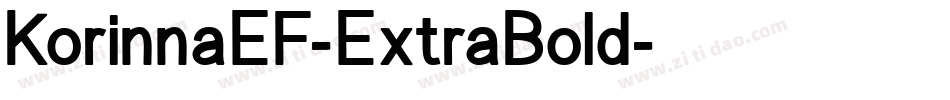KorinnaEF-ExtraBold字体转换