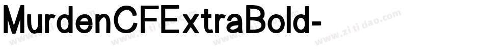 MurdenCFExtraBold字体转换