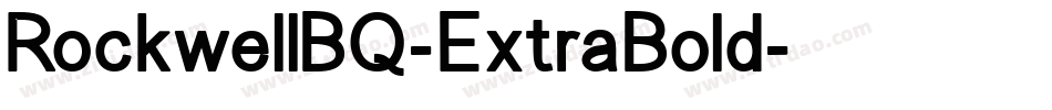 RockwellBQ-ExtraBold字体转换