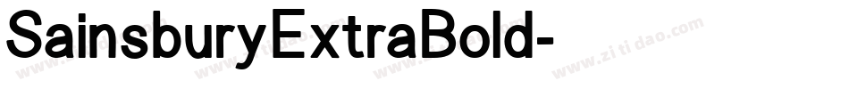 SainsburyExtraBold字体转换