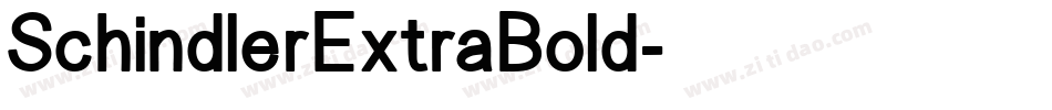 SchindlerExtraBold字体转换