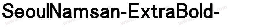 SeoulNamsan-ExtraBold字体转换