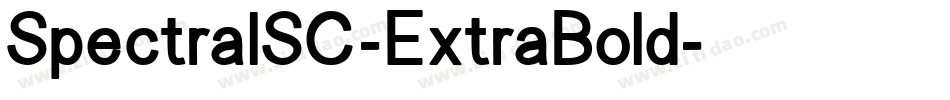 SpectralSC-ExtraBold字体转换