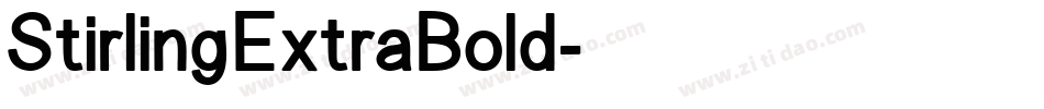 StirlingExtraBold字体转换