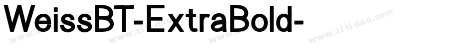 WeissBT-ExtraBold字体转换