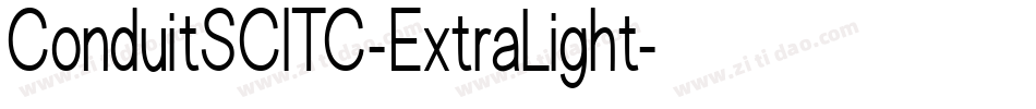 ConduitSCITC-ExtraLight字体转换