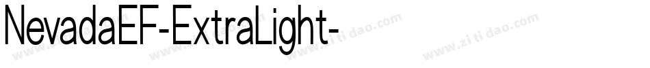 NevadaEF-ExtraLight字体转换