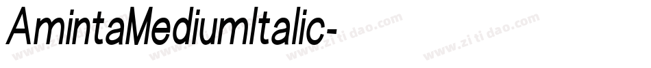 AmintaMediumItalic字体转换
