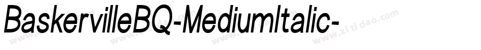 BaskervilleBQ-MediumItalic字体转换