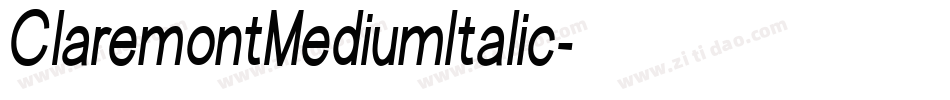 ClaremontMediumItalic字体转换