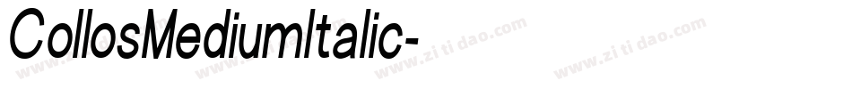 CollosMediumItalic字体转换