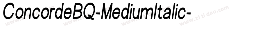 ConcordeBQ-MediumItalic字体转换