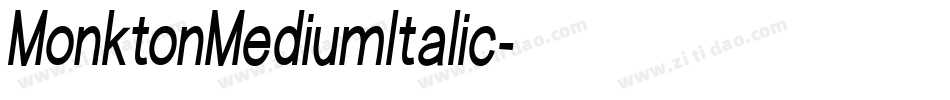 MonktonMediumItalic字体转换