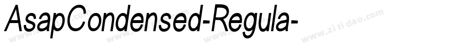 AsapCondensed-Regula字体转换