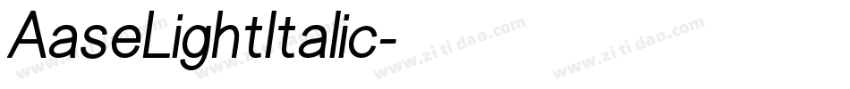 AaseLightItalic字体转换