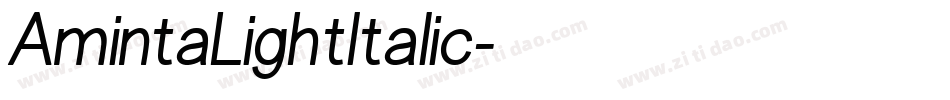 AmintaLightItalic字体转换